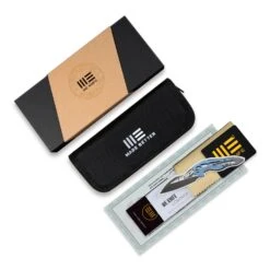 WEKNIFE Orpheus Flipper Knife Bronze / Black Titanium Integral Handle With Jungle Wear Fat Carbon Fiber Inlay (3.48" Black Stonewashed CPM 20CV Blade) WE23009-1 -WE KNIFE Sales PACKING 233b2d82 af4d 4277 ad91 d9eb011353a1