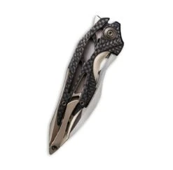 WEKNIFE Arrakis Flipper Knife Titanium Handle With Carbon Fiber Inlay (3.45" M390 Blade) 906CF-A -WE KNIFE Sales weknife arrakis flipper knife titanium handle with carbon fiber inlay 345 m390 blade 906cf a 727403