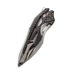 WEKNIFE Arrakis Flipper Knife Titanium Handle With Carbon Fiber Inlay (3.45" M390 Blade) 906CF-C -WE KNIFE Sales weknife arrakis flipper knife titanium handle with carbon fiber inlay 345 m390 blade 906cf c 457765