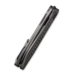 WEKNIFE Black Void Opus Front Flipper Knife Titanium Handle With Carbon Fiber Inlay (2.84" CPM 20CV Blade) 2010V-1 -WE KNIFE Sales weknife black void opus front flipper knife titanium handle with carbon fiber inlay 284 cpm 20cv blade 2010v 1 824897