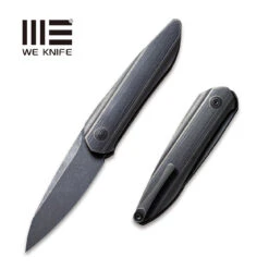 WEKNIFE Black Void Opus Front Flipper Knife Titanium Handle With G10 Inlay (2.84" CPM 20CV Blade) 2010D