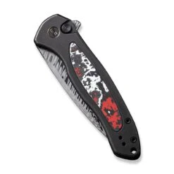 WEKNIFE Button Lock Kitefin Flipper Knife Black Titanium Handle With Nebula Fat Carbon Fiber Inlay (3.22" Fafnir Damasteel Blade) WE19002N-DS1 -WE KNIFE Sales weknife button lock kitefin flipper knife black titanium handle with nebula fat carbon fiber inlay 322 fafnir damasteel blade we19002n ds1 117261