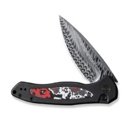 WEKNIFE Button Lock Kitefin Flipper Knife Black Titanium Handle With Nebula Fat Carbon Fiber Inlay (3.22" Fafnir Damasteel Blade) WE19002N-DS1 -WE KNIFE Sales weknife button lock kitefin flipper knife black titanium handle with nebula fat carbon fiber inlay 322 fafnir damasteel blade we19002n ds1 535487
