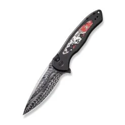 WEKNIFE Button Lock Kitefin Flipper Knife Black Titanium Handle With Nebula Fat Carbon Fiber Inlay (3.22" Fafnir Damasteel Blade) WE19002N-DS1 -WE KNIFE Sales weknife button lock kitefin flipper knife black titanium handle with nebula fat carbon fiber inlay 322 fafnir damasteel blade we19002n ds1 558528