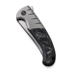 WEKNIFE Curvaceous Flipper Knife Titanium Handle With Carbon Fiber Inlay (3.70" CPM 20CV Blade) WE20012-1 -WE KNIFE Sales weknife curvaceous flipper knife titanium handle with carbon fiber inlay 370 cpm 20cv blade we20012 1 987500