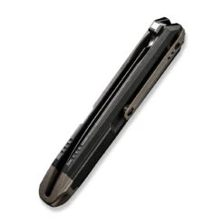 WEKNIFE Diatomic Flipper Knife Titanium Handle (3.78" CPM 20CV Blade) WE22032-3 21 WEKNIFE Diatomic Flipper Knife Titanium Handle (3.78" CPM 20CV Blade) WE22032-3 -WE KNIFE Sales weknife diatomic flipper knife black titanium handle bronze endcap 378 polished bead blasted cpm 20cv blade we22032 3 636844