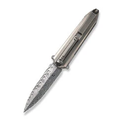 WEKNIFE Diatomic Flipper Knife Titanium Handle (3.78" Damasteel Blade) WE22032-DS1 16 WEKNIFE Diatomic Flipper Knife Titanium Handle (3.78" Damasteel Blade) WE22032-DS1 -WE KNIFE Sales weknife diatomic flipper knife polished bead blasted titanium handle endcap 378 hakkapella damasteel blade we22032 ds1 709662