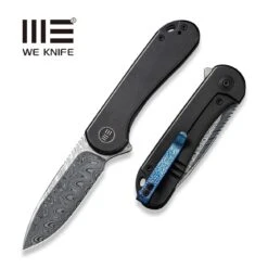 WEKNIFE Elementum Flipper Knife Titanium Handle (2.96" Hakkapella Damasteel Blade) WE18062X-DS1