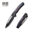 WEKNIFE Exciton Flipper & Button Lock Knife Titanium Handle With Flamed Titanium Integral Spacer (3.68" CPM 20CV Blade) WE22038A-4 -WE KNIFE Sales weknife exciton flipper button lock knife black titanium handle with flamed titanium integral spacer 368 black stonewashed cpm 20cv blade satin flat we22038a 4 504823