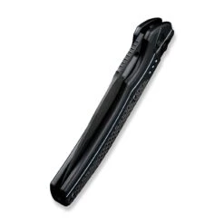 WEKNIFE Exciton Flipper & Button Lock Knife Titanium Handle With Carbon Fiber Integral Spacer (3.68" CPM 20CV Blade) WE22038A-2 -WE KNIFE Sales weknife exciton flipper button lock knife black titanium handle with twill carbon fiber integral spacer 368 black stonewashed bevels black brushed flats cpm 20c 179860