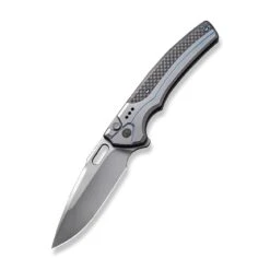 WEKNIFE Exciton Flipper & Button Lock Knife Titanium Handle With Carbon Fiber Integral Spacer (3.68" CPM 20CV Blade) WE22038A-3 14 WEKNIFE Exciton Flipper & Button Lock Knife Titanium Handle With Carbon Fiber Integral Spacer (3.68" CPM 20CV Blade) WE22038A-3 -WE KNIFE Sales weknife exciton flipper button lock knife gray titanium handle with twill carbon fiber integral spacer 368 silver bead blasted cpm 20cv blade we22038a 3 368589