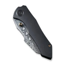 WEKNIFE High-Fin Thumb Stud Knife Titanium Handle (2.98" Damasteel Blade) WE22005-DS1 -WE KNIFE Sales weknife high fin thumb stud knife titanium handle 298 damasteel blade we22005 ds1 967154