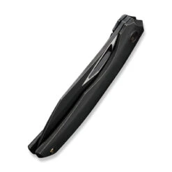 WEKNIFE Ignio Flipper & Thumb Hole Knife Black Titanium Handle (3.3" Black Stonewashed CPM 20CV Blade, Satin Flat) WE22042B-1 -WE KNIFE Sales weknife ignio flipper thumb hole knife black titanium handle 33 black stonewashed cpm 20cv blade satin flat we22042b 1 514735