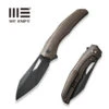 WEKNIFE Ignio Flipper & Thumb Hole Knife Bronze Titanium Handle (3.3" Black Stonewashed CPM 20CV Blade) WE22042B-2 -WE KNIFE Sales weknife ignio flipper thumb hole knife bronze titanium handle 33 black stonewashed cpm 20cv blade we22042b 2 859772