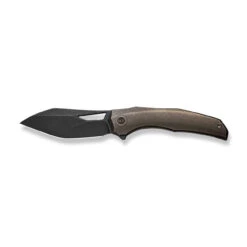 WEKNIFE Ignio Flipper & Thumb Hole Knife Bronze Titanium Handle (3.3" Black Stonewashed CPM 20CV Blade) WE22042B-2 -WE KNIFE Sales weknife ignio flipper thumb hole knife bronze titanium handle 33 black stonewashed cpm 20cv blade we22042b 2 944386