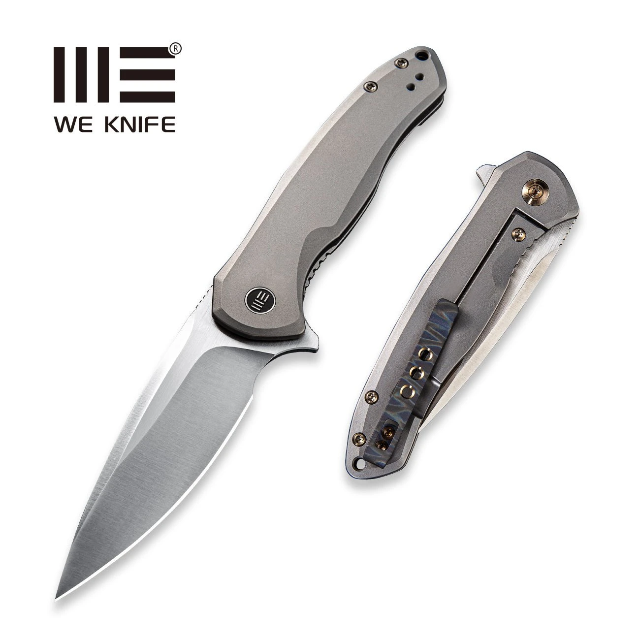 WEKNIFE Kitefin Flipper Knife Titanium Handle (3.24" CPM S35VN Blade) 2001H 3 WEKNIFE Kitefin Flipper Knife Titanium Handle (3.24" CPM S35VN Blade) 2001H