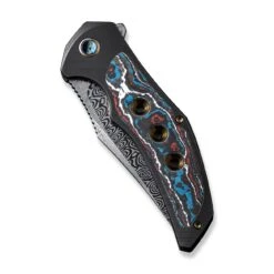 WEKNIFE Magnetron Flipper Knife Titanium Handle With Carbon Fiber Inlay (3.76" Damasteel Blade) WE18058-DS1 -WE KNIFE Sales weknife magnetron flipper knife black titanium handle with nebula fat carbon fiber inlay 376 heimskringla damasteel blade we18058 ds1 562310