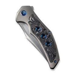WEKNIFE Magnetron Flipper Knife Titanium Handle With Carbon Fiber Inlay (3.76" CPM 20CV Blade) WE18058-1 17 WEKNIFE Magnetron Flipper Knife Titanium Handle With Carbon Fiber Inlay (3.76" CPM 20CV Blade) WE18058-1 -WE KNIFE Sales weknife magnetron flipper knife gray titanium handle with aluminum foil carbon fiber inlay 376 hand rubbed satin cpm 20cv blade we18058 1 667960