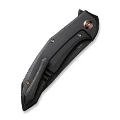 WEKNIFE Merata Flipper Knife Titanium Handle (3.68" CPM 20CV Blade) WE22008A-1 -WE KNIFE Sales weknife merata flipper knife black titanium handle 368 black stonewashed cpm 20cv blade we22008a 1 255297