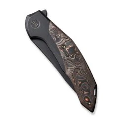 WEKNIFE Merata Flipper Knife Titanium Handle With Carbon Fiber Inlay (3.68" CPM 20CV Blade) WE22008B-1 16 WEKNIFE Merata Flipper Knife Titanium Handle With Carbon Fiber Inlay (3.68" CPM 20CV Blade) WE22008B-1 -WE KNIFE Sales weknife merata flipper knife black titanium handle with copper foil carbon fiber inlay 368 black stonewashed cpm 20cv blade we22008b 1 918786