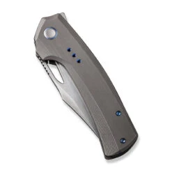 WEKNIFE Nefaris Flipper Knife Titanium Handle (3.48" CPM 20CV Blade) WE22040D-1 -WE KNIFE Sales weknife nefaris button lock knife gray hand rubbed titanium handle 348 hand rubbed satin cpm 20cv blade we22040d 1 243857
