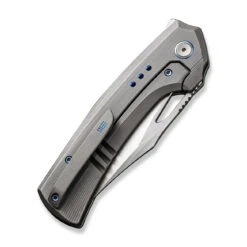 WEKNIFE Nefaris Flipper Knife Titanium Handle (3.48" CPM 20CV Blade) WE22040D-1 -WE KNIFE Sales weknife nefaris button lock knife gray hand rubbed titanium handle 348 hand rubbed satin cpm 20cv blade we22040d 1 305489