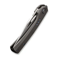 WEKNIFE Nefaris Flipper Knife Titanium Handle (3.48" CPM 20CV Blade) WE22040D-1 -WE KNIFE Sales weknife nefaris button lock knife gray hand rubbed titanium handle 348 hand rubbed satin cpm 20cv blade we22040d 1 718907