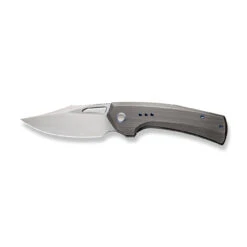 WEKNIFE Nefaris Flipper Knife Titanium Handle (3.48" CPM 20CV Blade) WE22040D-1 -WE KNIFE Sales weknife nefaris button lock knife gray hand rubbed titanium handle 348 hand rubbed satin cpm 20cv blade we22040d 1 773801