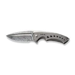 WEKNIFE Nexusia Flipper Knife Titanium Handle (3.48" Damasteel Blade) WE22044-DS1 -WE KNIFE Sales weknife nexusia flipper knife polished bead blasted titanium handle 348 heimskringla damasteel blade we22044 ds1 985509