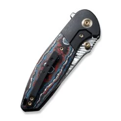 WEKNIFE Nitro Mini Flipper & Thumb Stud Knife Titanium Handle With Carbon Fiber Inlay (3.13" Damasteel Blade) WE22015-DS1 -WE KNIFE Sales weknife nitro mini flipper thumb stud knife titanium handle with carbon fiber inlay 313 damasteel blade we22015 ds1 424078