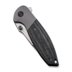 WEKNIFE Nitro Mini Flipper & Thumb Stud Knife Titanium Handle With Micarta Inlay (3.13" CPM 20CV Blade) WE22015-3 -WE KNIFE Sales weknife nitro mini flipper thumb stud knife titanium handle with micarta inlay 313 cpm 20cv blade we22015 3 111022