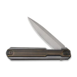 WEKNIFE Peer Flipper Knife Titanium Handle With Brass Overlay (3.46" CPM 20CV Blade) 2015E -WE KNIFE Sales weknife peer flipper knife titanium handle with brass overlay 346 cpm 20cv blade 2015e 557875