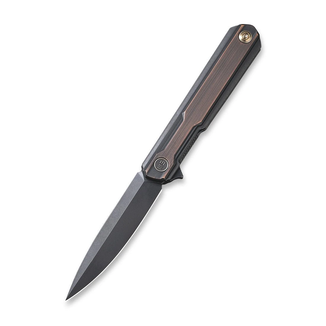 WEKNIFE Peer Flipper Knife Titanium Handle With Copper Overlay (3.46" CPM 20CV Blade) 2015F 5 WEKNIFE Peer Flipper Knife Titanium Handle With Copper Overlay (3.46" CPM 20CV Blade) 2015F - Image 3