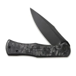 WEKNIFE Primoris Flipper Knife Carbon Fiber With Titanium Handle (3.47" CPM 20CV Blade) WE20047B-1 -WE KNIFE Sales weknife primoris flipper knife carbon fiber with titanium lock side handle 347 cpm 20cv blade we20047b 1 123607