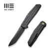 WEKNIFE Shadowfire Flipper Knife Titanium Handle (3.97" CPM 20CV Blade) WE22035-1 -WE KNIFE Sales weknife shadowfire flipper knife black titanium handle 397 black stonewashed bevels black brushed flats cpm 20cv blade we22035 1 453066