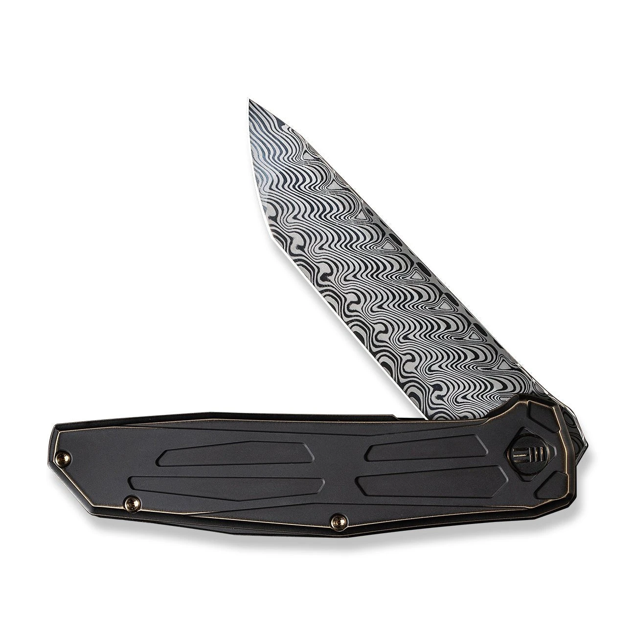 WEKNIFE Shadowfire Flipper Knife Titanium Handle (3.97" Damasteel Blade) WE22035-DS1 7 WEKNIFE Shadowfire Flipper Knife Titanium Handle (3.97" Damasteel Blade) WE22035-DS1 - Image 5