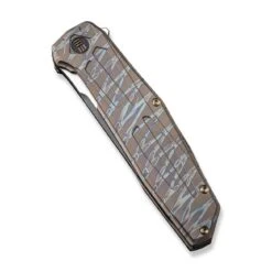 WEKNIFE Shadowfire Flipper Knife Titanium Handle (3.97" CPM 20CV Blade) WE22035-4 16 WEKNIFE Shadowfire Flipper Knife Titanium Handle (3.97" CPM 20CV Blade) WE22035-4 -WE KNIFE Sales weknife shadowfire flipper knife tiger stripe pattern flamed titanium handle 397 black stonewashed cpm 20cv blade satin flat we22035 4 124627