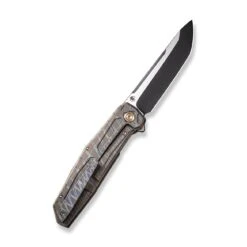 WEKNIFE Shadowfire Flipper Knife Titanium Handle (3.97" CPM 20CV Blade) WE22035-4 12 WEKNIFE Shadowfire Flipper Knife Titanium Handle (3.97" CPM 20CV Blade) WE22035-4 -WE KNIFE Sales weknife shadowfire flipper knife tiger stripe pattern flamed titanium handle 397 black stonewashed cpm 20cv blade satin flat we22035 4 399114