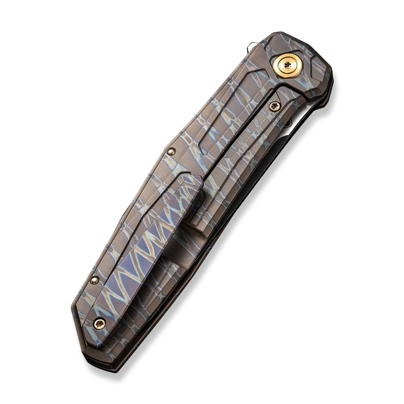 WEKNIFE Shadowfire Flipper Knife Titanium Handle (3.97" CPM 20CV Blade) WE22035-4 9 WEKNIFE Shadowfire Flipper Knife Titanium Handle (3.97" CPM 20CV Blade) WE22035-4 - Image 7