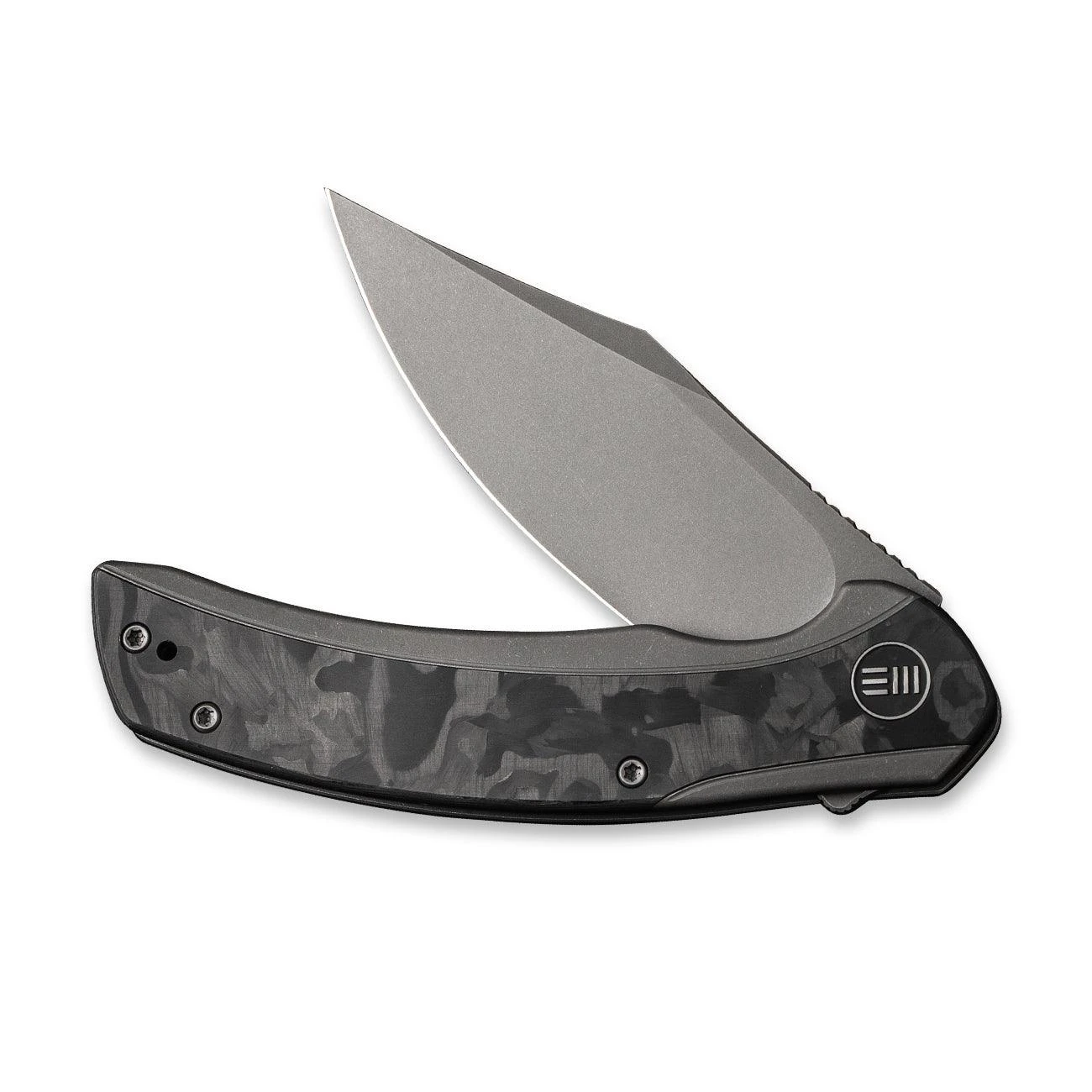 WEKNIFE Snick Flipper Knife Titanium Handle With Carbon Fiber Inlay (3.47" CPM 20CV Blade) WE19022F-2 6 WEKNIFE Snick Flipper Knife Titanium Handle With Carbon Fiber Inlay (3.47" CPM 20CV Blade) WE19022F-2 - Image 4