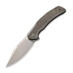 WEKNIFE Snick Flipper Knife Titanium Handle With Micarta Inlay (3.47" CPM 20CV Blade) WE19022F-5 -WE KNIFE Sales weknife snick flipper knife titanium handle with micarta inlay 347 cpm 20cv blade we19022f 5 555320