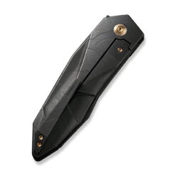 WEKNIFE Solid Flipper Knife Titanium Handle (3.88" CPM 20CV Blade) WE22028-5 22 WEKNIFE Solid Flipper Knife Titanium Handle (3.88" CPM 20CV Blade) WE22028-5 -WE KNIFE Sales weknife solid flipper knife black stonewashed with etching pattern titanium integral handle 388 black stonewashed with etching pattern cpm 20cv blade we22028 5 548067