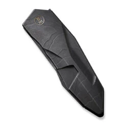 WEKNIFE Solid Flipper Knife Titanium Handle (3.88" CPM 20CV Blade) WE22028-5 21 WEKNIFE Solid Flipper Knife Titanium Handle (3.88" CPM 20CV Blade) WE22028-5 -WE KNIFE Sales weknife solid flipper knife black stonewashed with etching pattern titanium integral handle 388 black stonewashed with etching pattern cpm 20cv blade we22028 5 832239