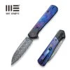 WEKNIFE Soothsayer Flipper Knife Titanium Handle With Timascus Inlay (3.48" Damasteel Blade) WE20050-DS1 -WE KNIFE Sales weknife soothsayer flipper knife titanium handle with timascus inlay 348 damasteel blade we20050 ds1 221210