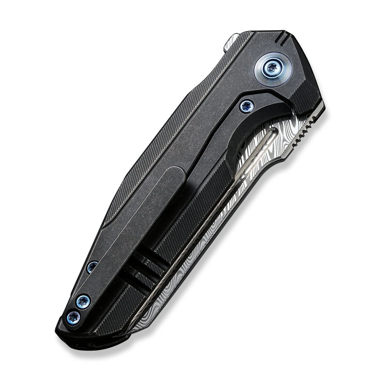 WEKNIFE StarHawk Flipper Knife Titanium Handle (2.81" Damasteel Blade) WE21017-DS1 9 WEKNIFE StarHawk Flipper Knife Titanium Handle (2.81" Damasteel Blade) WE21017-DS1 - Image 7