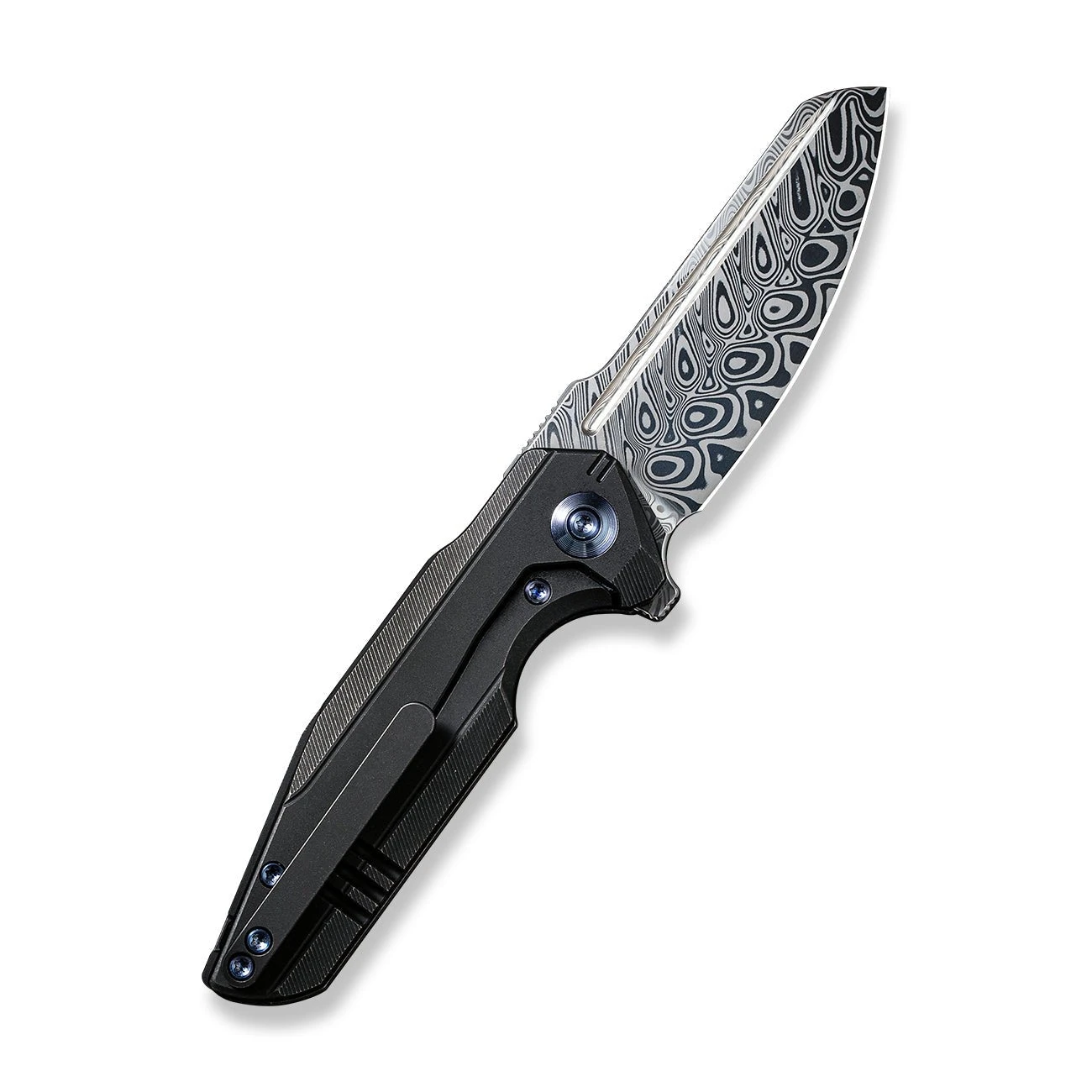 WEKNIFE StarHawk Flipper Knife Titanium Handle (2.81" Damasteel Blade) WE21017-DS1 4 WEKNIFE StarHawk Flipper Knife Titanium Handle (2.81" Damasteel Blade) WE21017-DS1 - Image 2