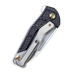 WEKNIFE Sugga Flipper Knife Titanium Handle With Carbon Fiber (3.55" CPM S35VN Blade) 915A -WE KNIFE Sales weknife sugga flipper knife titanium handle with carbon fiber inlay 355 cpm s35vn blade 915a 856440