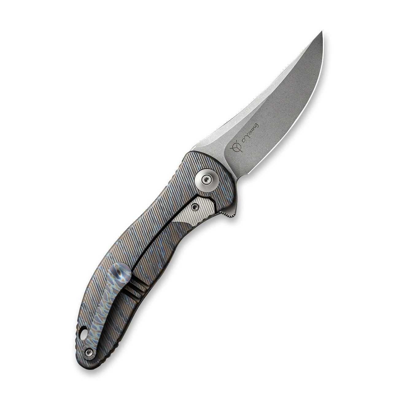 WEKNIFE Synergy2 Flipper Knife Titanium Integral Handle (3.49" M390 Blade) 912E 4 WEKNIFE Synergy2 Flipper Knife Titanium Integral Handle (3.49" M390 Blade) 912E - Image 2