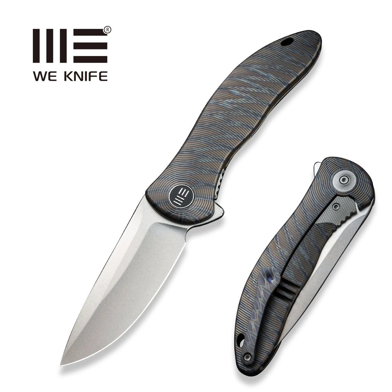 WEKNIFE Synergy2v2 Flipper Knife Titanium Handle (3.49" CPM 20CV Blade) WE18046D-2 3 WEKNIFE Synergy2v2 Flipper Knife Titanium Handle (3.49" CPM 20CV Blade) WE18046D-2
