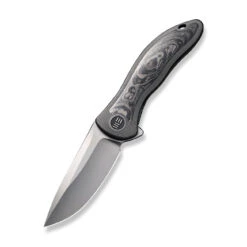 WEKNIFE Synergy2v2 Flipper Knife Titanium Handle With Carbon Fiber Inlay (3.49" CPM 20CV Blade) WE18046CF-1 -WE KNIFE Sales weknife synergy2v2 flipper knife titanium handle with carbon fiber inlay 349 cpm 20cv blade we18046cf 1 438317